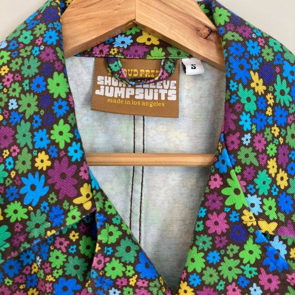 MOSS BLOSSOM 2.0 Big Bud Press Short Sleeve Jumpsuit Size Small NEW - Picture 4 of 16